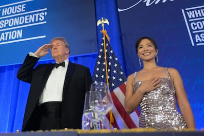 El presidente Donald Trump, en la cena de corresponsales de la Casa Blanca, en Washington.