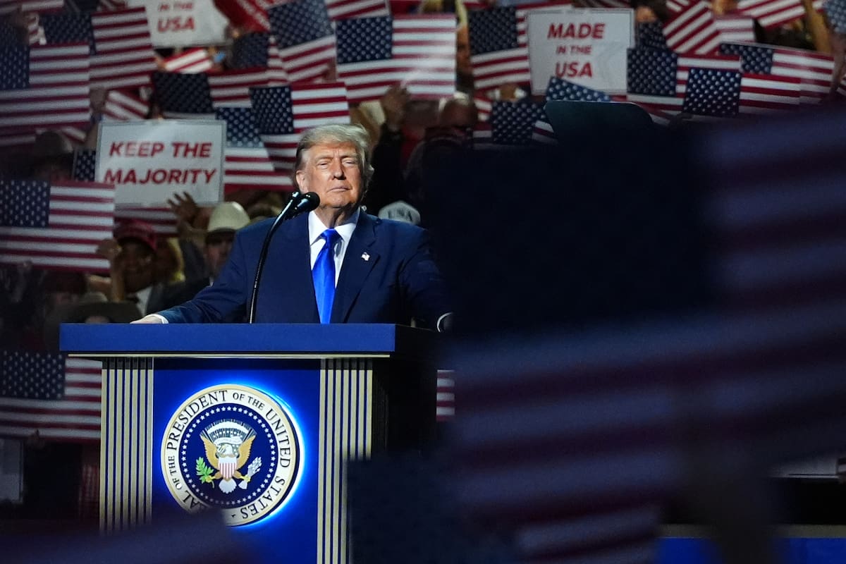 El presidente Donald Trump en la convención republicana, el miércoles 9 de septiembre de 2026, en Da