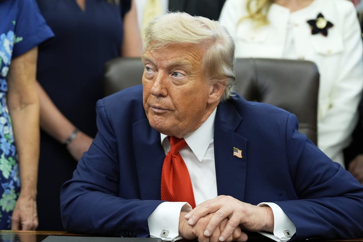 El presidente Donald Trump, en un evento en el Salón Oval de la Casa Blanca, en Washington.