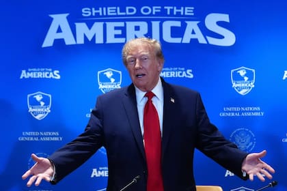 El presidente Donald Trump, en una reunión junto a líderes de los países que integran el Escudo de las Américas, en Nueva York.