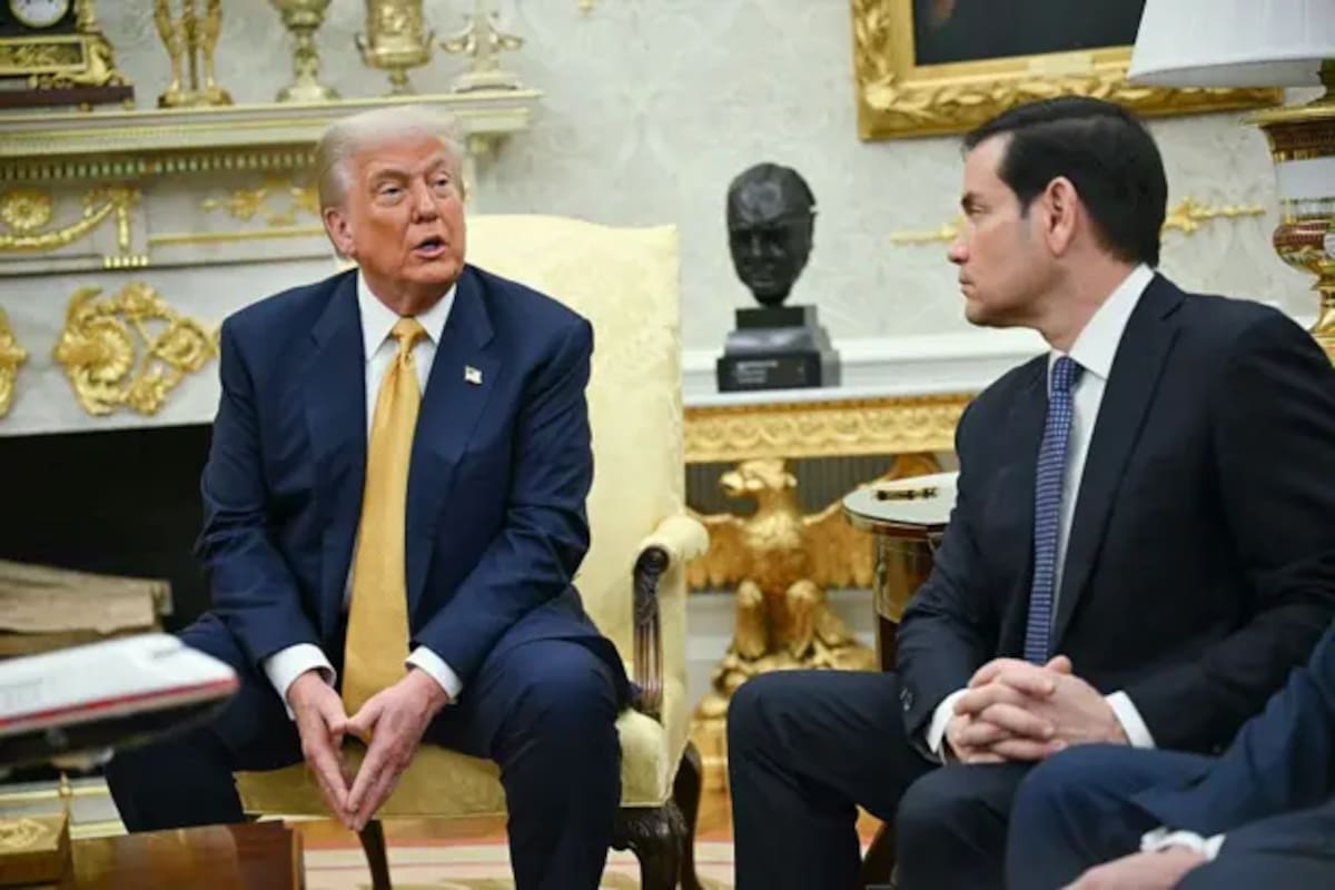 El presidente Donald Trump junto al secretario de Estado, Marco Rubio