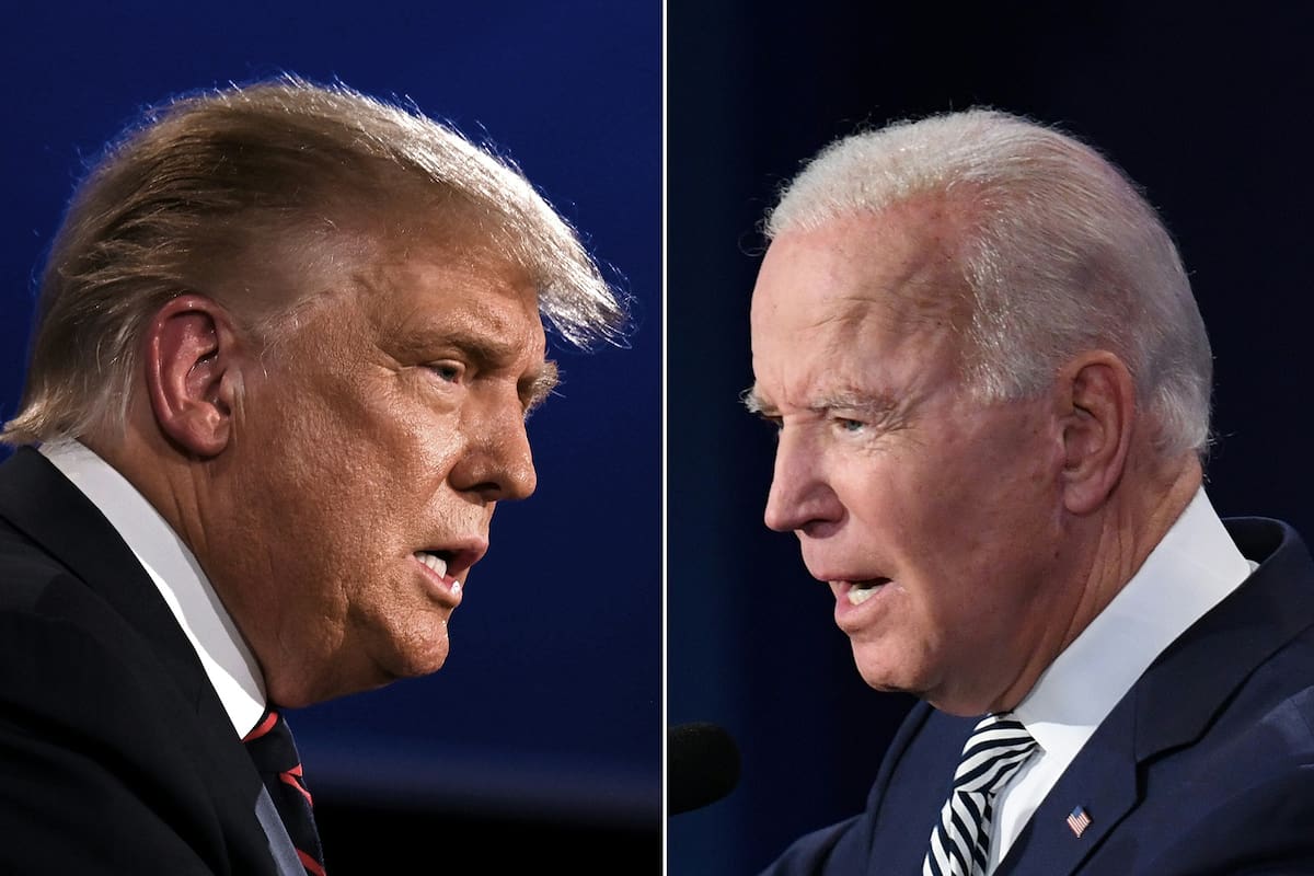 El presidente Donald Trump y el candidato demócrata Joe Biden