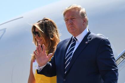 El presidente Donald Trump y la primera dama Melania Trump