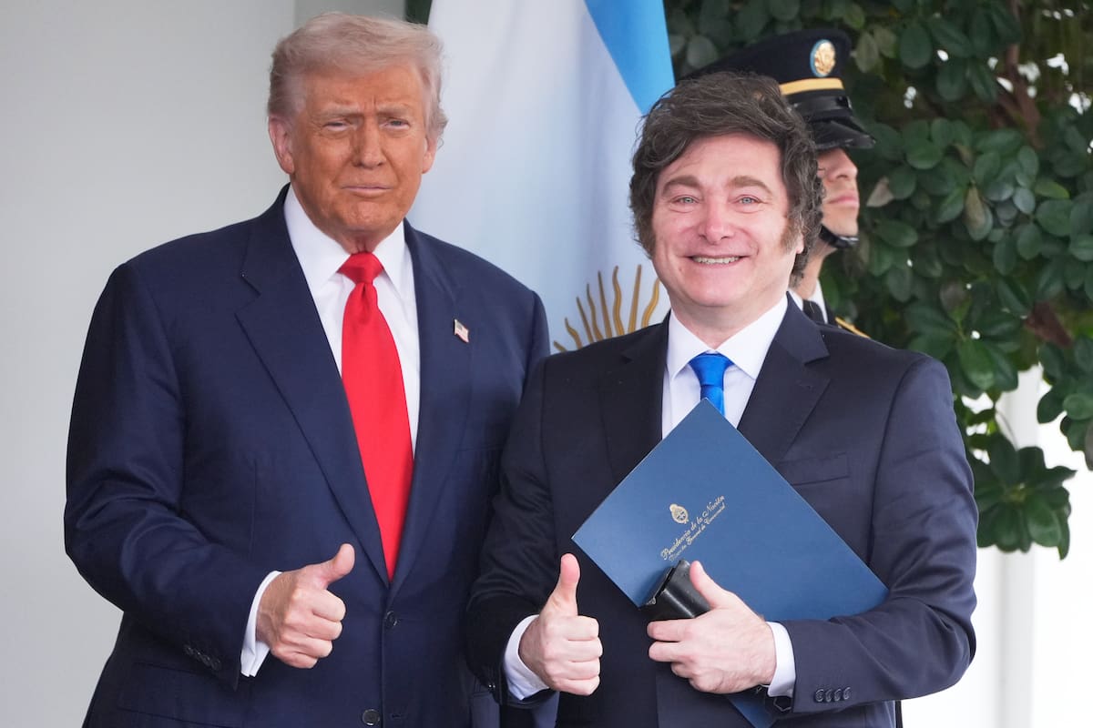 El presidente Donald Trump y su par Javier Milei