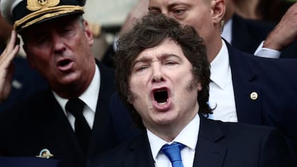 El Presidente durante el acto del Día del Veterano de Malvinas