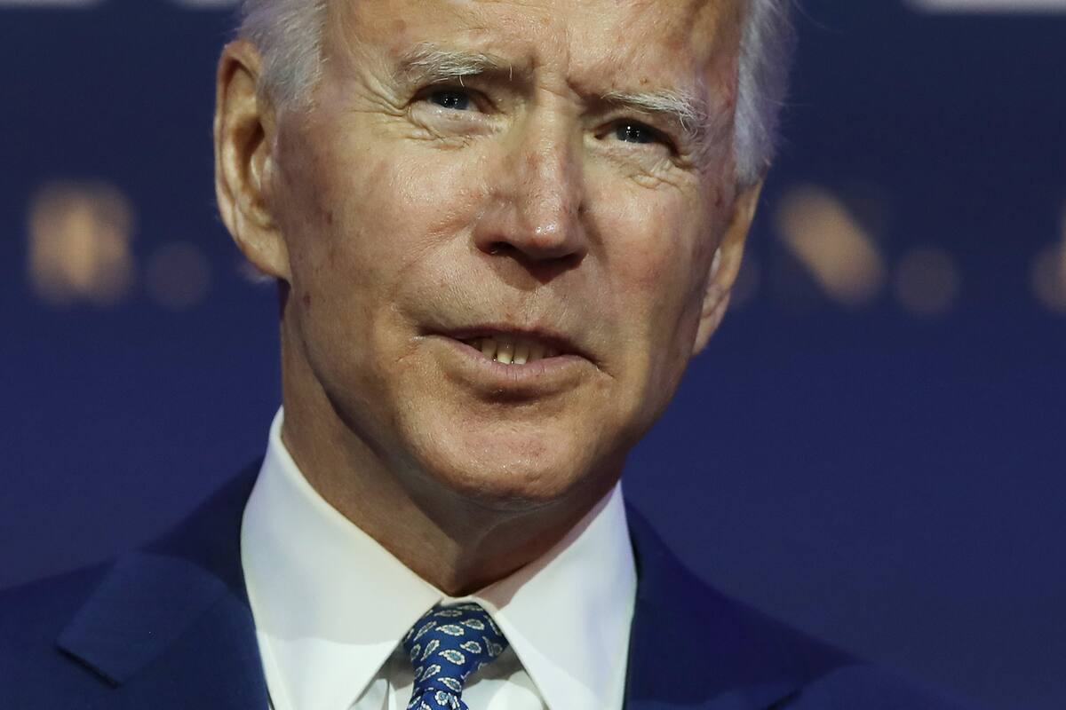 El presidente electo de Estados Unidos Joe Biden