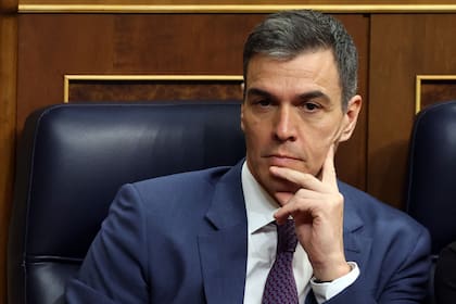 El presidente español, Pedro Sánchez, en el Congreso de los Diputados, en Madrid. (Pierre-Philippe MARCOU / AFP)