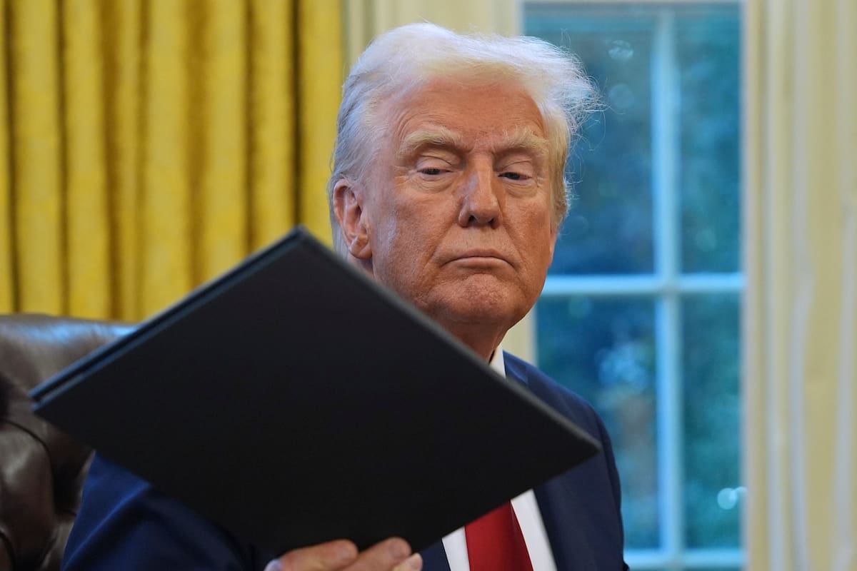 El presidente estadounidense Donald Trump cumplió su amenaza de suba de aranceles (AP Foto/Evan Vucci)