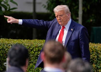 El presidente estadounidense Donald Trump en la Casa Blanca en Washington el 14 de abril del 2025. (AP foto/Manuel Balce Ceneta)