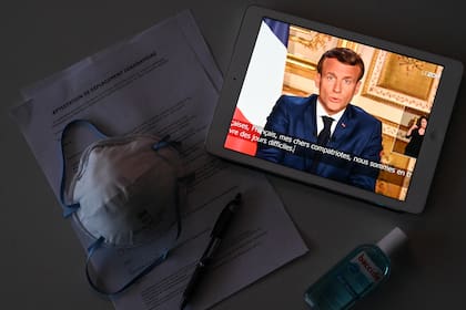 El presidente francés Emmanuel Macron comunicó la extensión de la cuarentena hasta el 11 de mayo