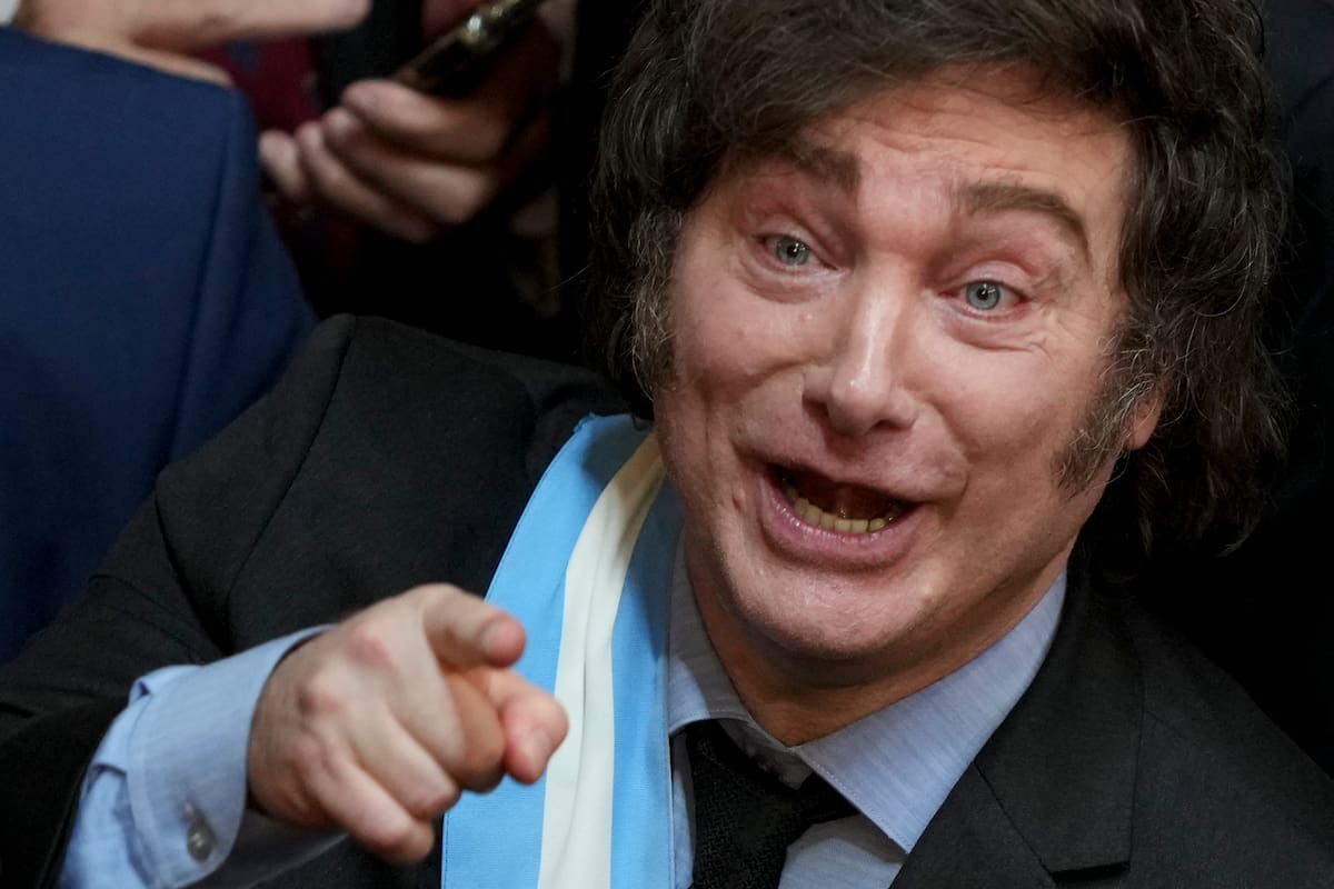 El presidente Javier Milei anoche en la Asamblea Legislativa