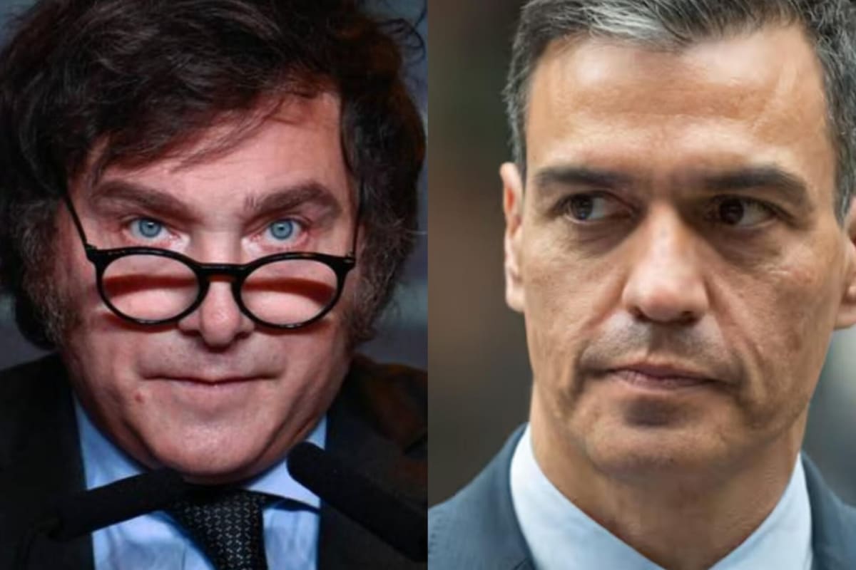 El presidente Javier Milei apuntó contra el jefe de Estado español Pedro Sánchez.