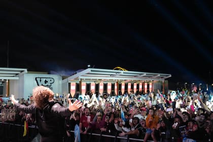 El Presidente Javier Milei durante el evento Derecha Fest en Mar del Plata