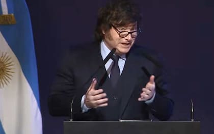El Presidente Javier Milei, durante la 23° edición del Council of The Americas