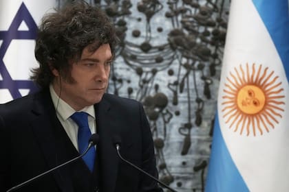El presidente Javier Milei durante su viaje a Israel