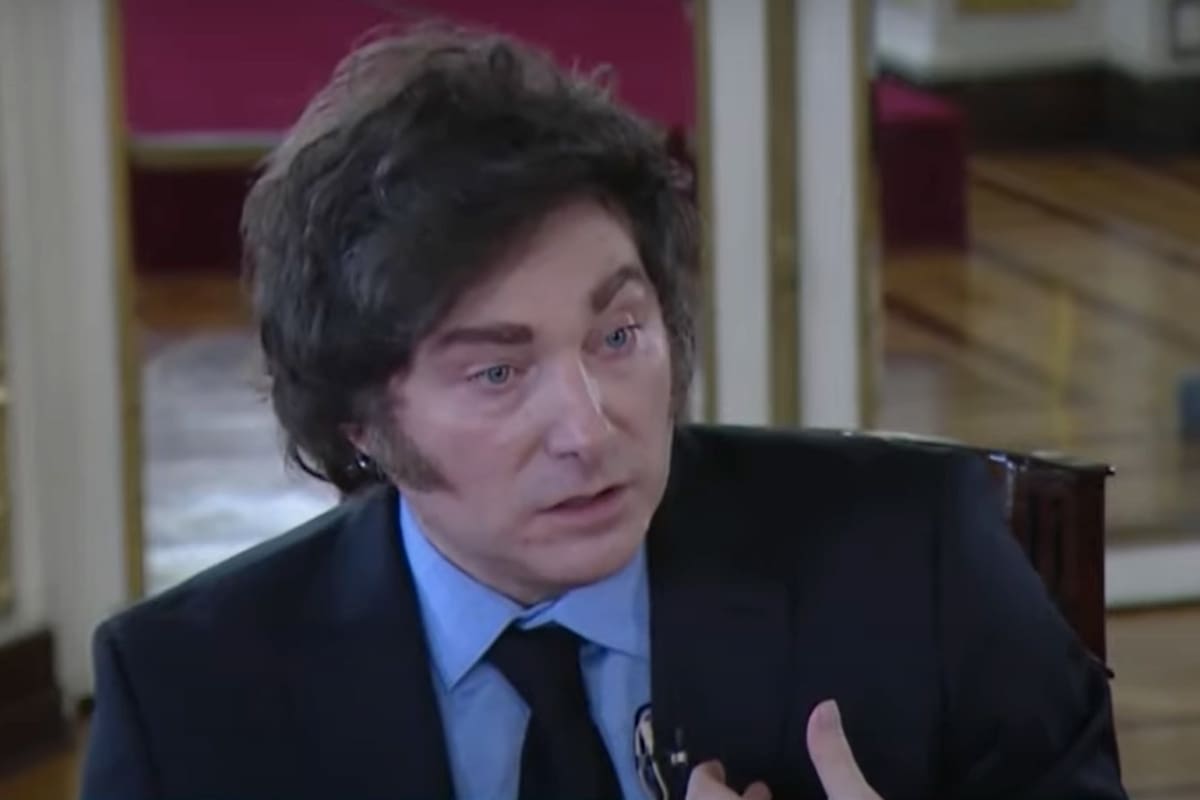El presidente Javier Milei durante una entrevista a La Cornisa (LN+)