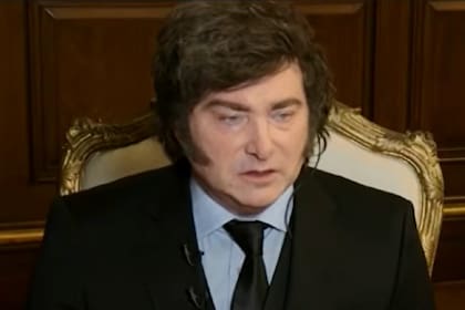 El presidente Javier Milei, durante una entrevista con el canal francés TF1.