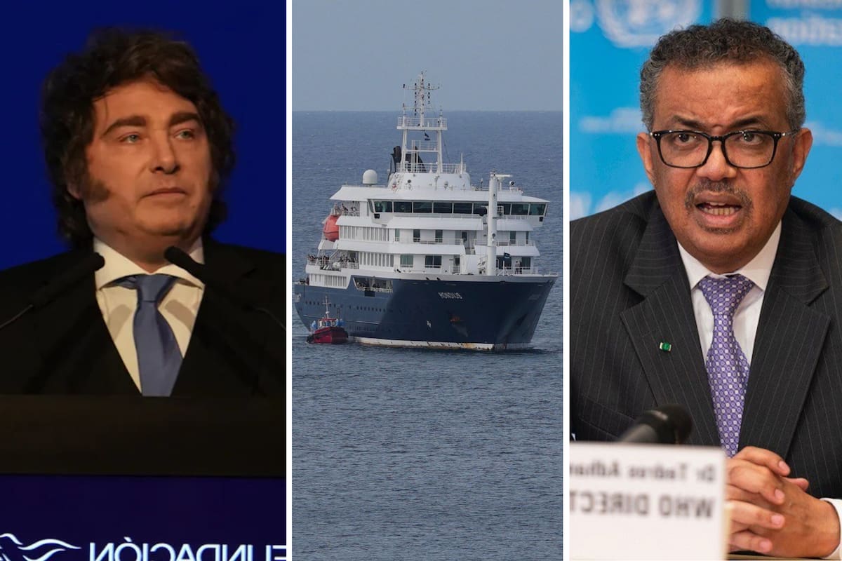 El presidente Javier Milei, el crucero MV Hondius y el director de la OMS