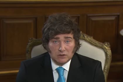 El presidente Javier Milei, el domingo a la noche, en la entrevista con LN+ en la que dijo que no vetará el Presupuesto