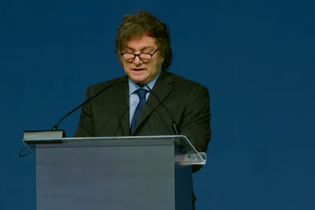 El presidente Javier Milei, en a Conferencia de Acción Política Conservadora (CPAC) de Brasil