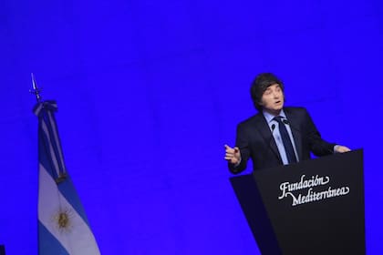 El presidente Javier Milei en el discurso de la Fundación Mediterránea en Córdoba