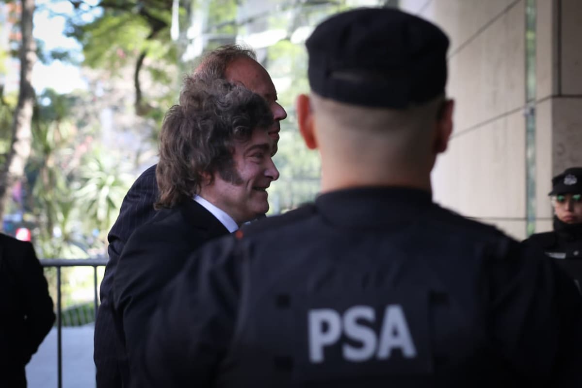 Milei fala em evento do Banco de Valores em Malba