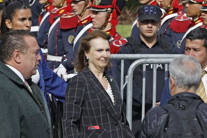 El Presidente Javier Milei en el Homenaje a los Héroes de Malvinas. Diana Mondino