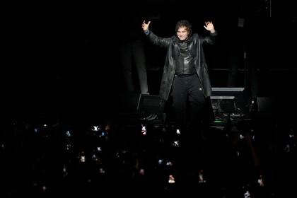 El presidente Javier Milei en el Movistar Arena