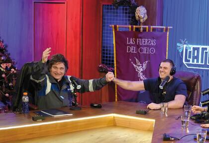 El presidente Javier Milei en el programa de streaming de Daniel Parisini