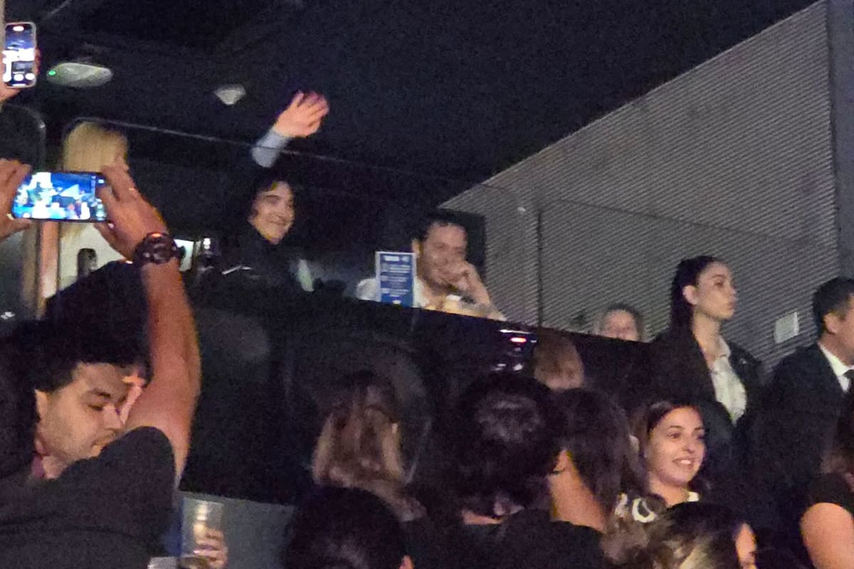 El Presidente, Javier Milei, en el recital de Andrés Calamaro