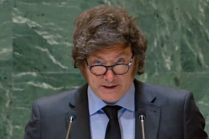 El presidente Javier Milei, en la ONU