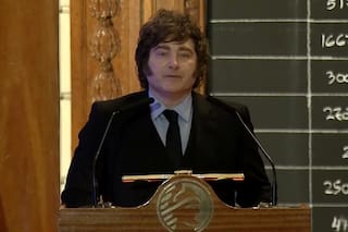 Milei defendió la propiedad privada, criticó el populismo y se cruzó con un espectador