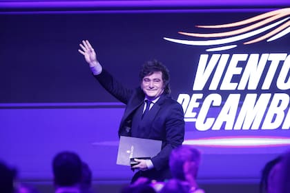El presidente Javier Milei, en la conferencia libertaria Vientos de Cambio