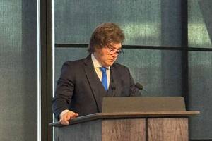 El presidente Javier Milei, en su discurso de inauguración de la Argentina Week 2026.