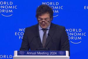 El presidente Javier Milei, en su discurso en el Foro Económico de Davos