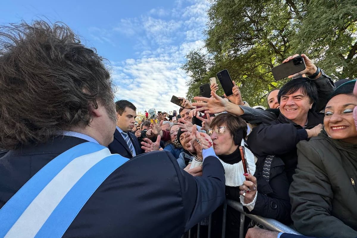 El presidente Javier Milei en su última visita a Rosario por el Día de la Bandera