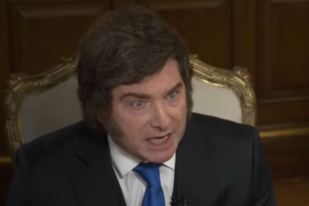 El presidente Javier Milei entrevistado por Luis Majul en LN+