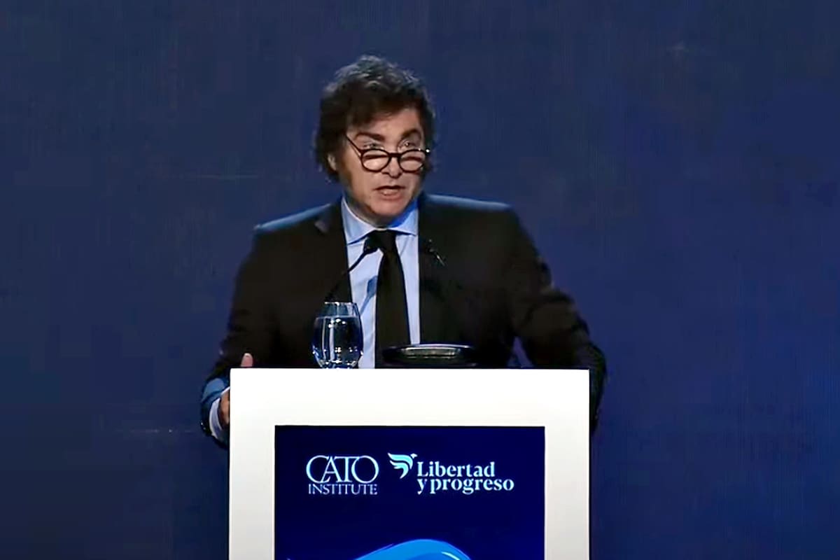 El presidente Javier Milei habló en el foro liberal El renacer de la libertad en la Argentina