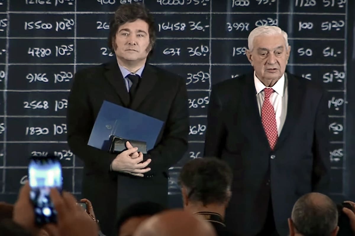 El presidente Javier Milei junto a Adelmo Gabbi