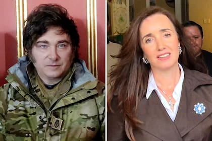 El presidente Javier Milei junto a la vicepresidenta Victoria Villarruel