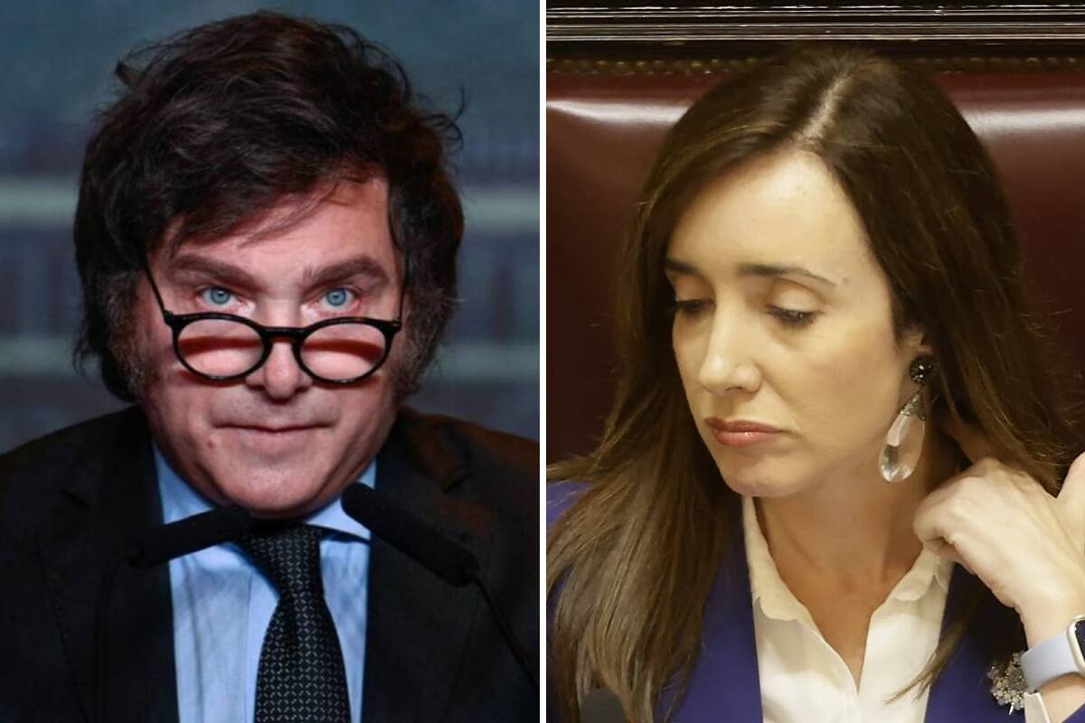 El presidente Javier Milei junto a la vicepresidenta Victoria Villarruel