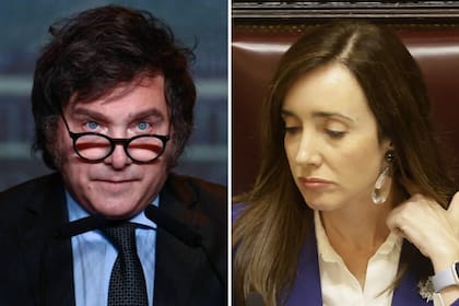 El presidente Javier Milei junto a la vicepresidenta Victoria Villarruel