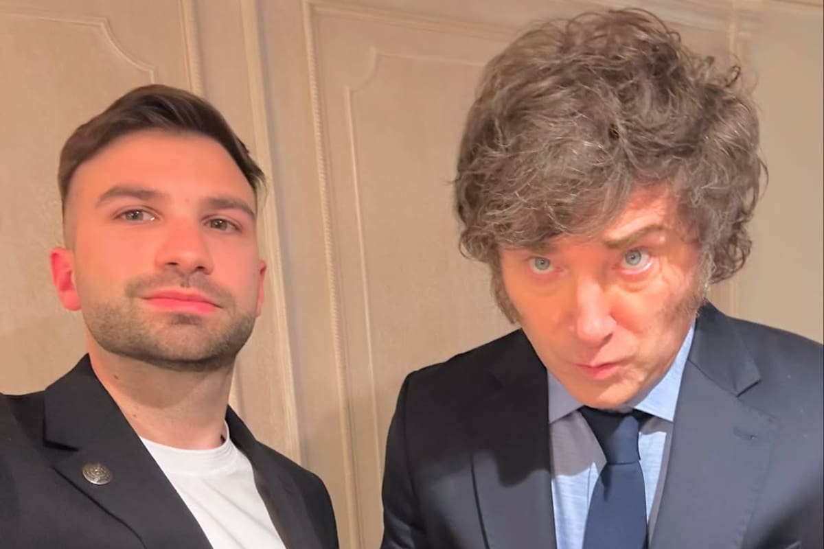 El Presidente Javier Milei junto a Mauricio Novelli