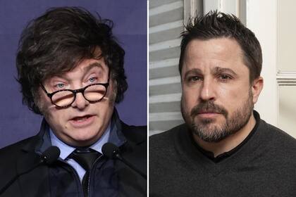 El presidente Javier Milei junto al diputado radical Martín Tetaz