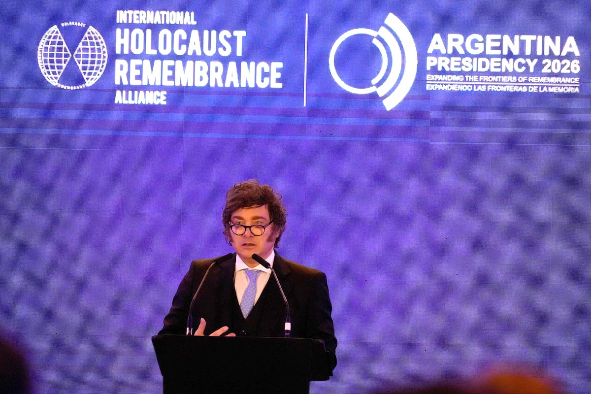 El presidente Javier Milei participó esta mañana del primer plenario de la Alianza Internacional para la Memoria del Holocausto (IHRA), realizado en el Hotel Sheraton de la Ciudad de Buenos Aires; no se permitió el acceso a la prensa