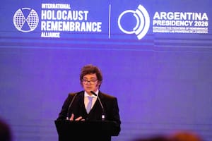 El presidente Javier Milei participó esta mañana del primer plenario de la Alianza Internacional para la Memoria del Holocausto (IHRA), realizado en el Hotel Sheraton de la Ciudad de Buenos Aires; no se permitió el acceso a la prensa