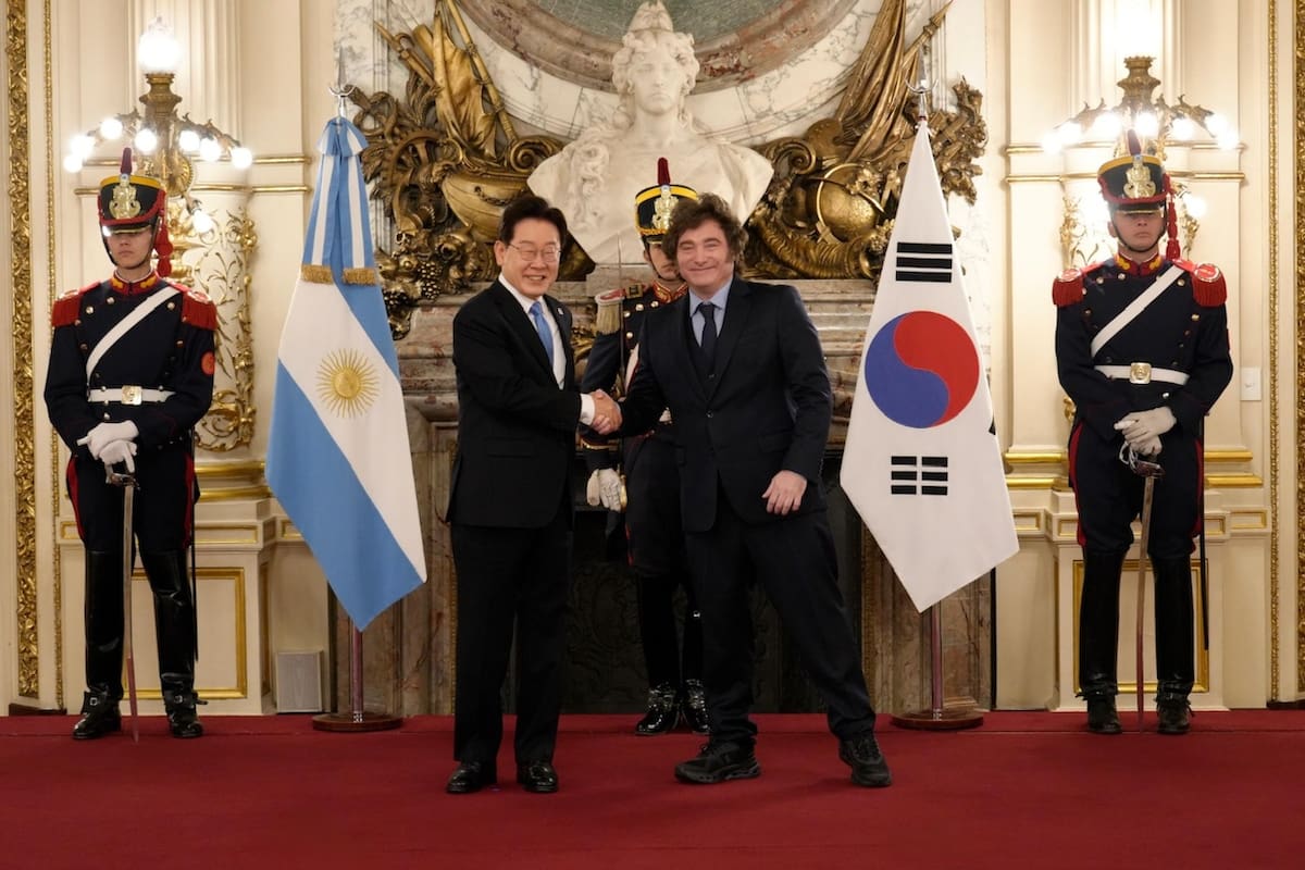 El presidente Javier Milei recibió a su par de Corea del Sur, Lee Jae- myung