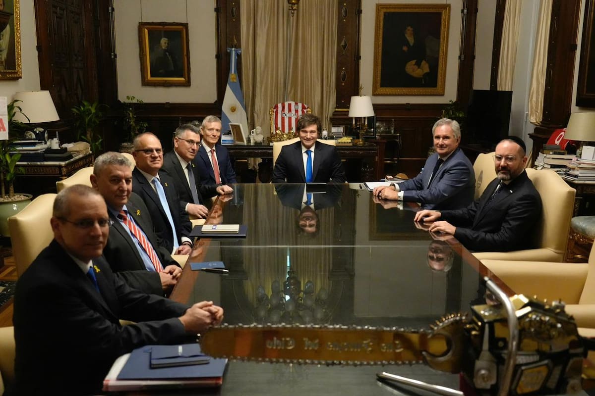 El presidente Javier Milei recibió en Casa Rosada al canciller de Israel, Gideon Saar.