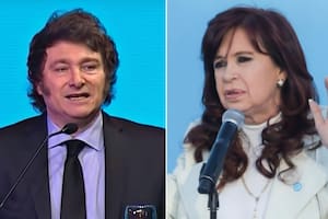 El presidente Javier Milei y la expresidenta Cristina Kirchner