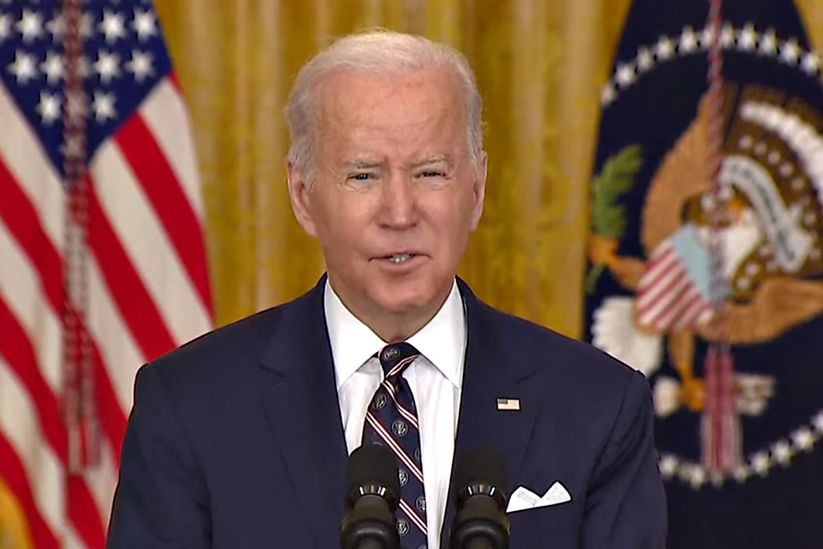 El presidente Joe Biden durante el discurso en la Casa Blanca